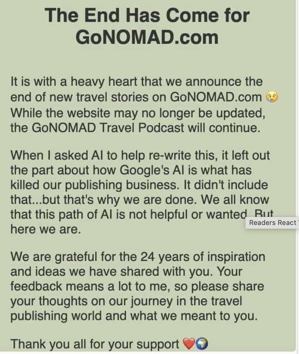 The end of Gonomad 